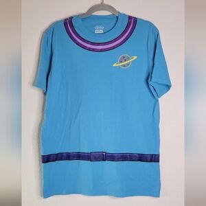 Disney Brand "Alien Pizza Planet" Graphic Tee with Planet Design - L - Preowned